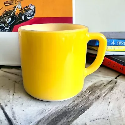 Vintage Federal Glass Milk Glass Coffee Mug Yellow Mid Century Modern • $6.99