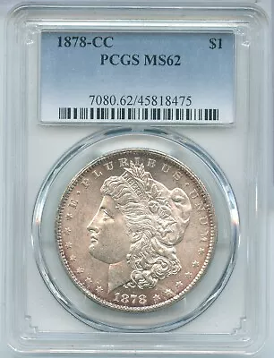 1878-CC Silver Morgan Dollar PCGS MS62 Carson City Mint - SR180 • $550