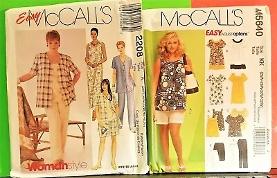 McCall 2208 5640 Dress Jacket Pants Shorts Shirt Top Skirt Sewing Pattern 18-32w • $8.98