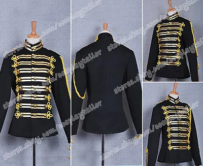 $105.99 • Buy Michael Jackson Cospaly  Military Prince Black Costume Gold Stripe Jacket Cool
