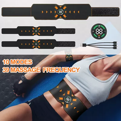 Portable EMS Muscle Stimulator Belt Home Fitness Toning Belly Waist Trainer • $22.79