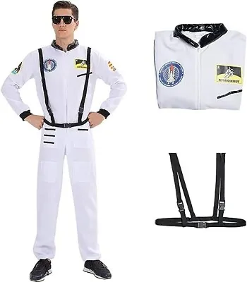 EraSpooky Mens Astronaut Costume Spaceman Suit Halloween Costume Adult • $22.20