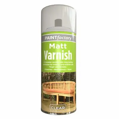 £33.90 • Buy Clear Matt Varnish Spray Can Interior Exterior Aerosol Spray Varnish All Purpos 
