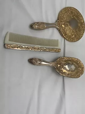 Dresser Set Vintage Gold Plated • $12.25