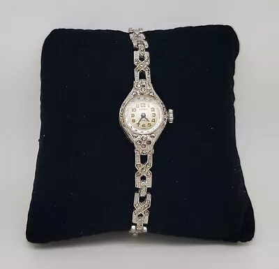 Ladies Silver Libra Watch 17 Jewels Incabloc Swiss Manual Wind • $130
