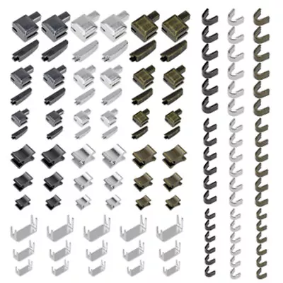 10/123 Pieces Zipper Repair Kit Metal Zipper Stopper Ends Sliders Retainers US# • $13.49