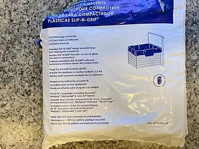 Whirlpool W10165296RP 18 Inch Plastic Trash Compactor Bags (Qty 14) - OPEN PACK • £23.15