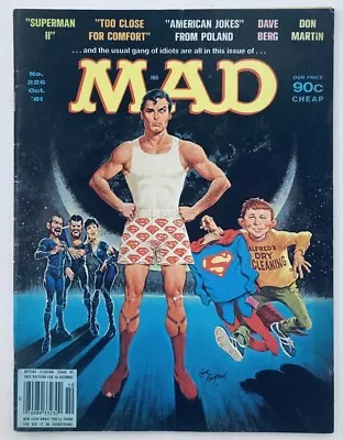 VTG Mad Magazine October 1981 No. 226 Superman II & Alfred 4.0 VG No Label • $9.95