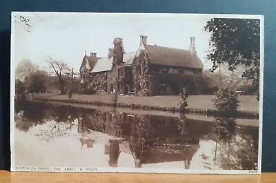 £2 • Buy Old Abbey & River Scene Postcard - Burton-on-Trent Staffordshire England UK 