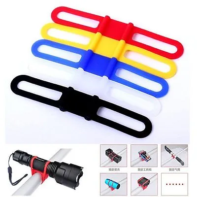 2 Pcs Bike Bicycle Phone Torch Light Pump IPod Water Bottle Holder Strap Band.yu • $1.46