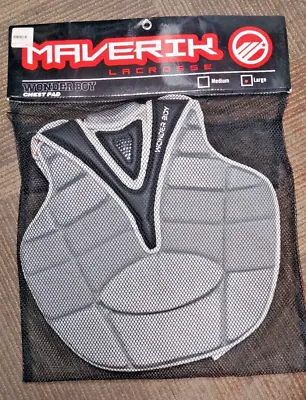 NEW Maverik LARGE Black / Silver Lacrosse WONDERBOY GOALIE CHEST • $32.50