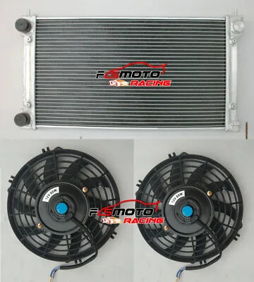 Radiator+FANS For VW Golf MK1 MK2 GTI Scirocco Rabbit Cabriolet 1.6L 1.8L 8V MT • $170