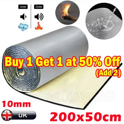 £8.89 • Buy 10mm Sound Deadening Mat Car Firewall Heat Shield Thermal Insulation Proofing-(: