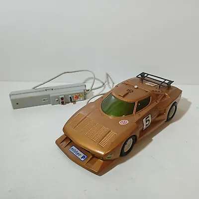 VTG 70's MISTER P LANCIA CAR BATTERY OPERATED MADE IN GREECE GREEK BROWN GOLD • $79.99