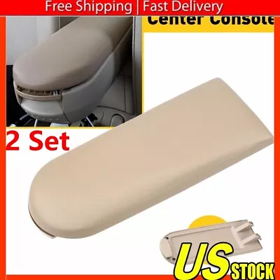 2 Set PU Leather Center Console Armrest Cover Lid For VW Jetta Golf MK4 Beetle • $29.19