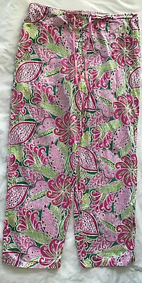 $21.99 • Buy Vera Bradley Womens Sleep Pajama Lounge Pants Pinwheel Pink Cotton SizeL RETIRE