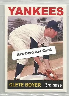 Clete Boyer New York Yankees 2022  Baseball Art Card • $5.69