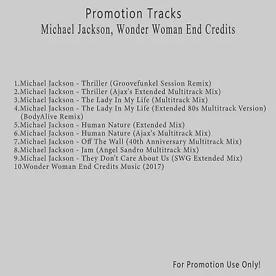 CD Pop Promo. Michael Jackson Wonder Woman End Credits • $10