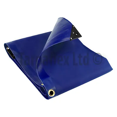 Extra Heavy Duty PVC Tarpaulin 560GSM Cover Waterproof Tough Lorry Tarp Blue • £20.92