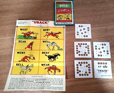 Vintage 1930s UBACK Chad Valley Horse Racing Card Game - 1 Card Missing • £2.99