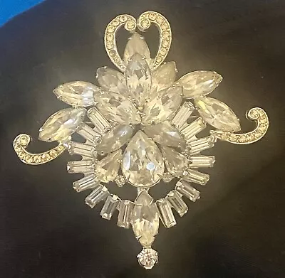 Massive Vintage Weiss Rhinestone Brooch Exceptional • $69