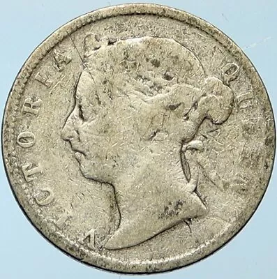 1897 BRITISH HONDURAS COLONY Queen Victoria ANTIQUE Silver 25 Cents Coin I100299 • $57.15