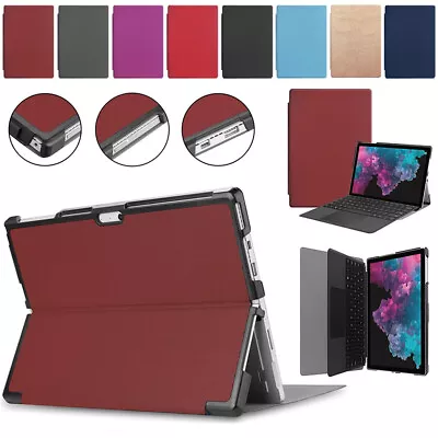 For Microsoft Surface Pro 4/5/6/7 Folio Leather Stand Case Shockproof Cover UK • £14.99