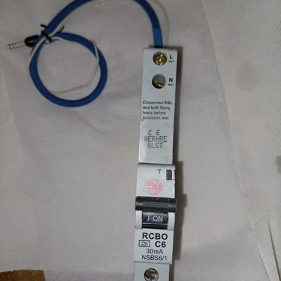 £9.99 • Buy WYLEX 6 AMP Type C 6 KA 30 MA RCBO RCD MCB (NSBS6-B/1)