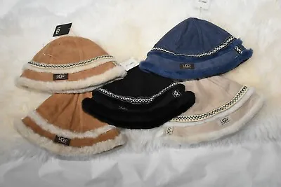 Women's UGG Shearling Sheepskin Bucket Beanie Hat COZY WARM AND Fashionable • $46.50