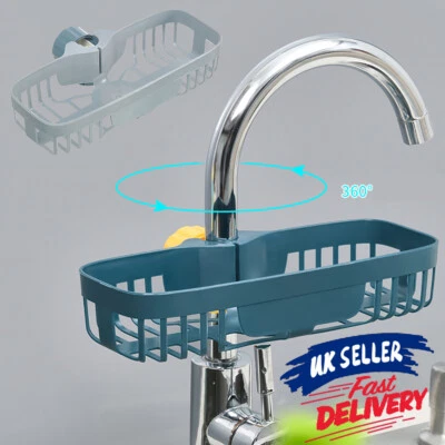 $9.99 • Buy Sponges Caddy Drain Organizer Sink Basket Faucet Rack Bathroom
