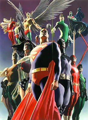 $2106.99 • Buy ALEX ROSS Rare JUSTICE LEAGUE Secret Origins NEW Giclee CANVAS Signed With COA 