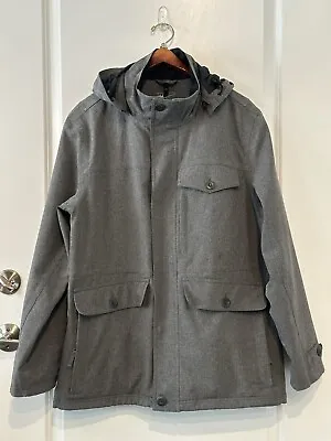 LL Bean Mens All-Season 3-in-1 Waterproof Jacket Charcoal Gray Medium NO LINER • $34.99