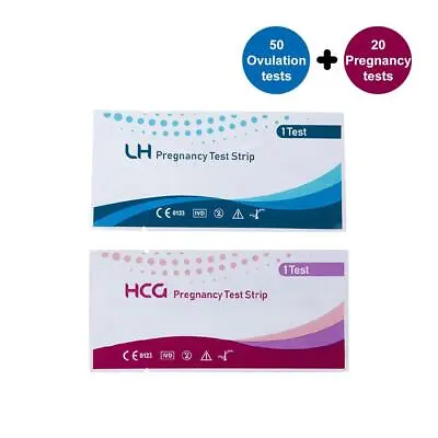 50 Ovulation Test 20 Pregnancy 50LH+20HCG Predictor Kit Strips Household • $27.60