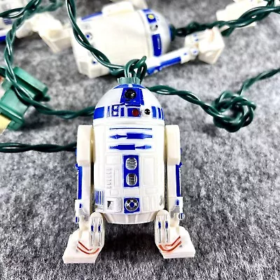 R2D2 Christmas Lights Strand W/Removable Covers 8 Ct 2008 ~6 Ft WORKS • $19.99