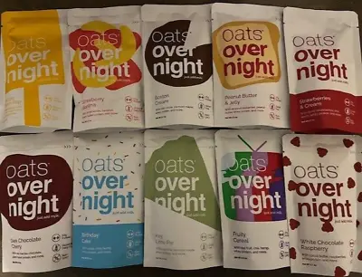  Oats Overnight- VEGAN/GLUTEN FREE/20g Protein/Low Sugar- CHOOSE YOUR FLAVORS • $5.99