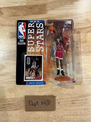 Michael Jordan 98/99 Season NBA Superstars 1998 Mattel Figure W/ Upper Deck Card • $29.99