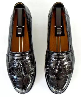 NICE! $1000+ MEZLAN PLATINUM Genuine Crocodile Alligator Boots Loafers Shoes 9.5 • $379.99