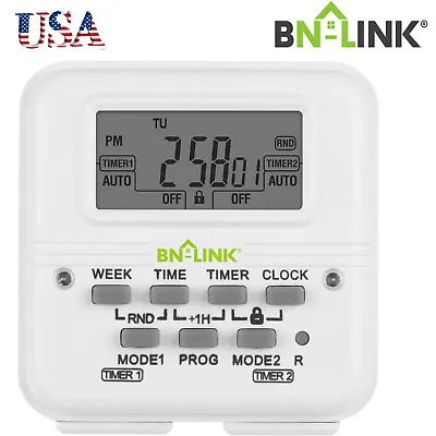 7 Day Heavy Duty Digital Programmable Timer 2Independently Plug-in Outlet Switch • $13.99