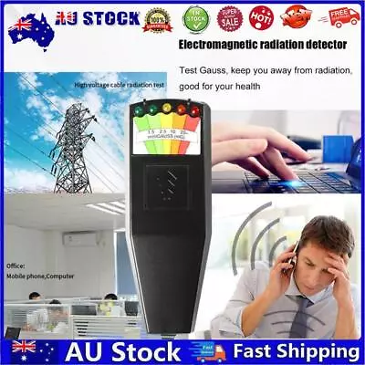 AU K2 5 LED Gauss EMF Meter LCD Electromagnetic Field Radiation Tester (Black) • $21.29