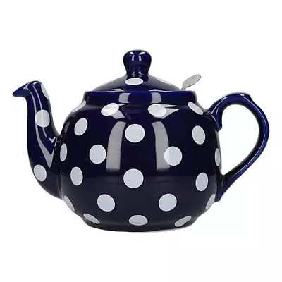 London Pottery Farmhouse Filter 4 Cup Teapot Blue With White Spots • £37.95