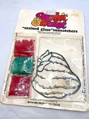 Vtg Makit & Bakit Stained Glass Suncatcher Ornament STRAWBERRY Make It Bake It • $12.25