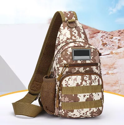 Outdoor Military Tactical Sling Bag MOLLE Crossbody Pack Chest Shoulder Backpack • $6.89