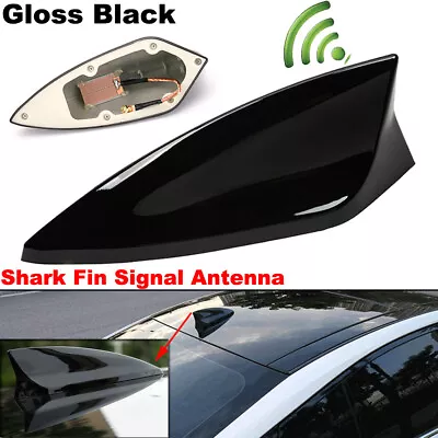 Black Upgraded Signal Universal Shark Fin Antenna Car Roof FM/AM Radio Aerial • $18.80