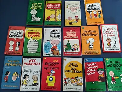 Lot Of 16 Vintage The Peanuts Books By Charles Schulz - 1960s Good Condition  • $59.95