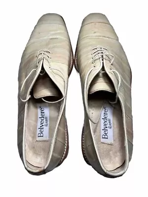 Belvedere Florence Genuine Eel Skin Leather Oxford Dress Shoes Mens Sz 11 M • $129.99