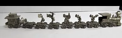 Hudson Disney Pewter Birthday Train - 8 Pieces (Mickey Mouse Donald Duck Etc) • $79.99