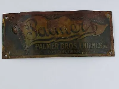 VINTAGE Palmer Bros Engines COS COB CONN BADGE NAME PLATE EMBLEM STEAMPUNK  • $119