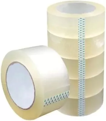 6 Rolls Shipping Packaging Box Packing Sealing Tape 1.6 Mil 2  X 55 Yard 165FT • $13.40