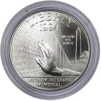 Vietnam Veterans Memorial Commemorative 1994 W BU Uncirculated 90% Silver $1 • $58.99