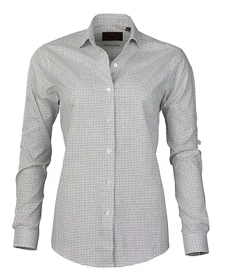 Laksen Ladies Oxford Cotton Small Fine Check Shirts In Sizes 10 And 12 • £29